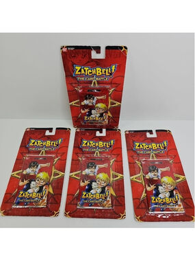 4 Packs - Zatch Bell The Card Battle Series 1 Booster Packs 2005 Bandai Viz Red